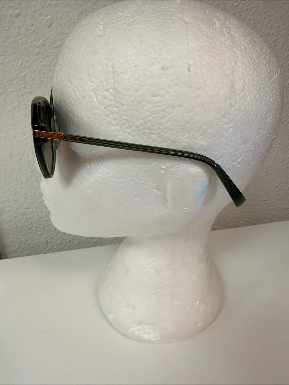 Warby Parker Palm Crystal Green Nancy Sunglasses with Polished Gold